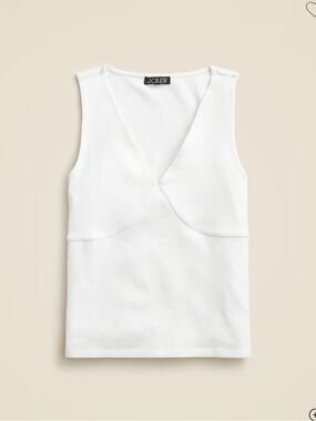 NWT J. Crew Stretch cotton-blend V-neck tops black and white sold as set